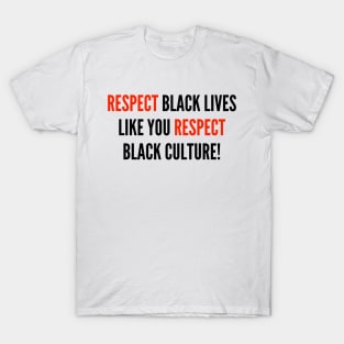 Respect Black Lives (#BlackLivesMatter) T-Shirt